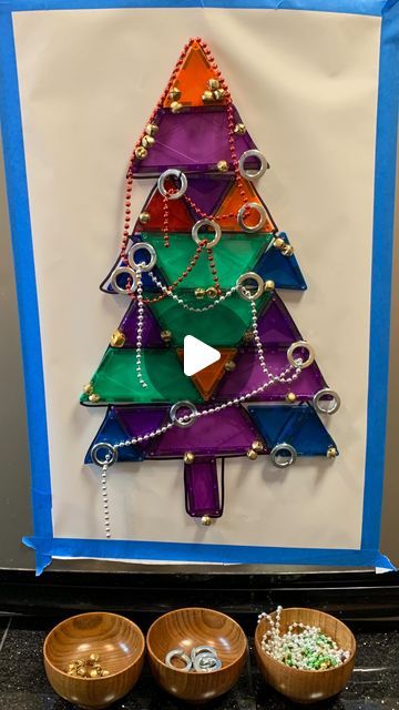 Mandisa | Happy Toddler Playtime on Instagram: "“Did you know you can build and decorate a magnetic tile Christmas tree? 🎄✨ Use magnetic tiles to create a tree structure, then add fun decorations like jingle bells anything metal. It’s a hands-on holiday activity that’s perfect for creativity and fine motor skill practice! #MagneticTileTree #ChristmasCraft #HolidayFun #CreativeKids”" Magnatile Activities, Tile Christmas Tree, Preschool Birds, Room 101, Tree Structure, Christmas Preschool, Fun Decorations, Magnetic Tiles, Car Hacks