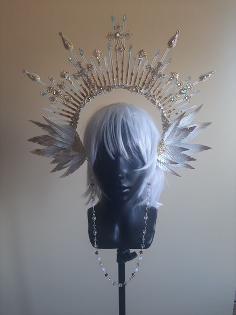 Angel Wings Headpiece, Biblical Angel Costume, Seraphim Costume, Biblically Accurate Angel Costume, Angelic Armor, Angel Headpiece, Angel Halos, Angel Crown, Angel Cosplay