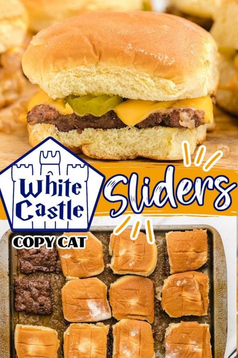 Ground Beef Sliders Recipes Mini Burgers, Homemade White Castle Burgers, Homemade Krystal Burgers, Slider Burgers In Oven, Hamburger Sliders Recipes Mini Burgers, Hamburger Sliders In Oven, Mini Smash Burgers, Whitecastle Burgers, Mini Burger Sliders