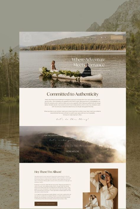 Desert Coast Design Studio | Custom-made Squarespace website and branding for photographer Allison Quist. Modern, Squarespace, branding, organic branding, earthy branding, minimal branding inspo, hand-crafted branding, hand-crafted branding inspo, graphic design, logo inspo, branding, logo design, green web design. #desertcoastdesignstudio Organic Graphic Design, Boho Graphic Design, Earthy Branding, Organic Branding, Website Design Inspiration Layout, Desert Aesthetic, Business Web Design, Branding Inspo, Photographer Website