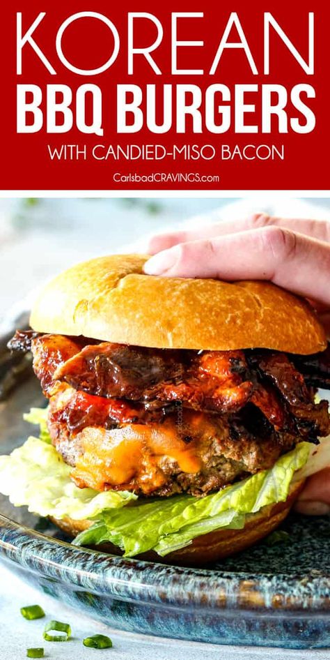 Hamburger Recipe, Bbq Burger, Carlsbad Cravings, Bbq Burgers, Bbq Bacon, Candied Bacon, Gourmet Burgers, Hamburger Recipes, Burgers Sandwiches