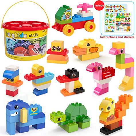 Duplo Creations, Large Lego Blocks, Lego Duplo Animals, Bucket Gifts, Large Building, Lego Education, Lego Animals, Lego Activities, Alphabet Puzzles