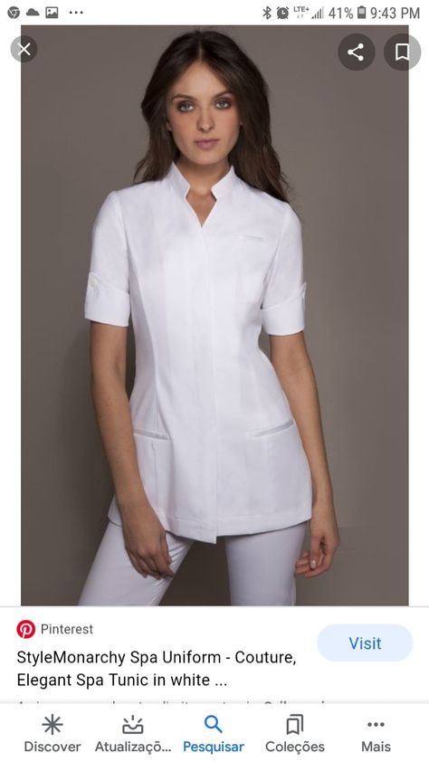 Dental Uniforms, Spa Outfit, Salon Uniform, Spanish Outfits, Beauty Uniforms, Spa Uniform, Beauty Tunics, Staff Uniforms, Scrubs Outfit