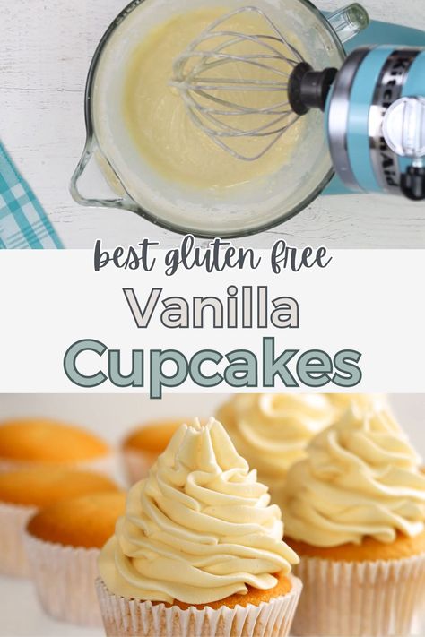 Best Gluten-Free Vanilla Cupcakes Gluten Free Cupcake Recipe Almond Flour, Gluten Free White Cupcakes, Gf Cupcake Recipe, Best Gluten Free Cupcakes, Gluten Free Cupcakes Easy, Gluten Free Cupcake Recipes, Gluten Free Cupcake Recipe Easy, Almond Flour Cupcakes, Sugar Free Vanilla Cupcakes