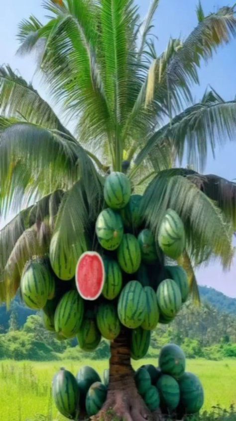 Daily Fun Facts, Dubai Garden, Grape Plant, Watermelon Summer, Watermelon Fruit, Watermelon Juice, Coconut Tree, Growing Tree, Summer Fruit