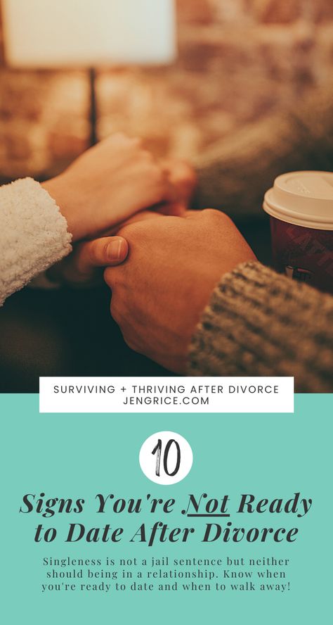 Singleness after divorce is not a life sentence. It's a time of healing and self-discovery. It helps you to be sure you're ready to date and to save yourself from more unnecessary heartbreak. But there may be times when waiting to date or taking a break from dating is necessary. This list will help you decide if you're ready to date or if you should hold off just a little bit longer while working on some things. Finding Love After Divorce, Dating While Separated, How To Date After Divorce, When Is It Time To Divorce, Dating Someone Who Is Divorced, Divorce Signs, Divorced Men, After Divorce, Dating Again