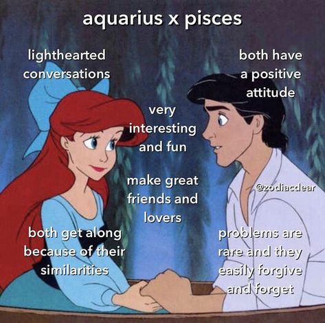 Pisces And Aquarius Best Friends, Aquarius And Pisces Memes, Pisces Aquarius Friendship, Pisces Aquarius Compatibility, Pisces And Aquarius Relationship, Aquarius X Libra Couple, Aquarius X Pisces, Pieces And Aquarius, Pisces Girlfriend