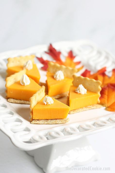 PUMPKIN PIE CHEESE AND CRACKERS is a fun food idea for a Thanksgiving appetizer that is so easy to make. Video how-tos included. #pumpkinpie #thanksgiving #appetizer #thanksgivingappetizer #easyappetizer #cheese #crackers Crackers Appetizers, Gluten Free Puff Pastry, Cheese And Crackers, Pie Bites, Thanksgiving Treats, Strawberry Salad, Thanksgiving Appetizers, Mini Pies, Family Table