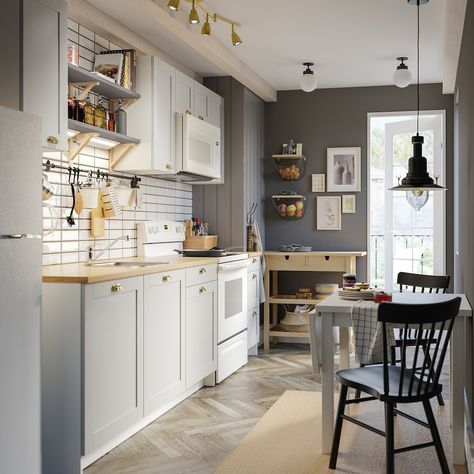 KNOXHULT Kitchen - gray - IKEA Ikea Deco, Серая Кухня, Freestanding Cooker, American Kitchen, Kitchen Solutions, Kitchen Farmhouse, Kitchen Models, Grey Kitchens, Interior Modern