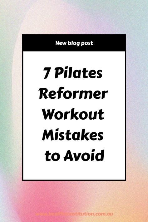 Without proper knowledge, beginners can easily make Pilates reformer workout errors. These helpful tips can help improve your routine. Pilates Reformer Workout, Reformer Workout, Pilates Moves, Pilates Reformer Exercises, Pilates At Home, Slow Movement, Reformer Pilates, Heath And Fitness, Shoulder Muscles