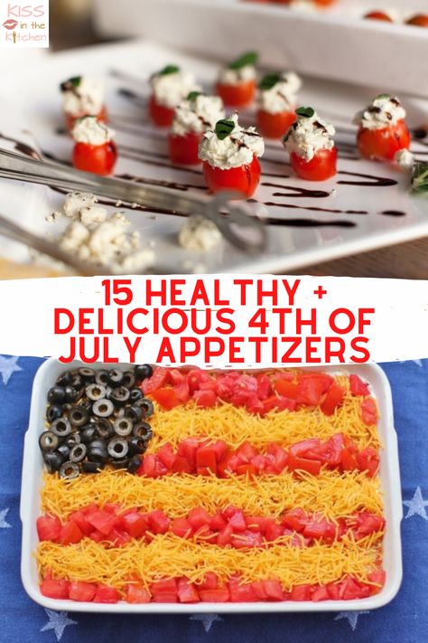 Quick 4th Of July Appetizers, Red White Blue Appetizers 4th Of July, Best 4th Of July Appetizers, Red White And Blue Snacks 4th Of July, Red White And Blue Appetizer Ideas, Red White And Blue Savory Food, Appetizer Recipes For 4th Of July, Savory 4th Of July Food, 4th Of July Cheese Ball