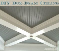 Box Beam Ceiling, Beam Ceiling, Tv Fal, Murphy Bed Plans, Dining Room Ceiling, Ceiling Treatments, Tray Ceiling, Room Ceiling, Wood Ceilings