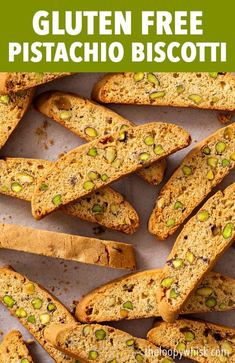 Round Christmas Cookies, Healthy Biscotti Recipe, Gluten Free Italian Cookies, Gluten Free Pistachio, Gluten Free Pita Bread, Gluten Free Biscotti, Baking Gluten Free, Dairy Free Cheesecake, Pistachio Biscotti