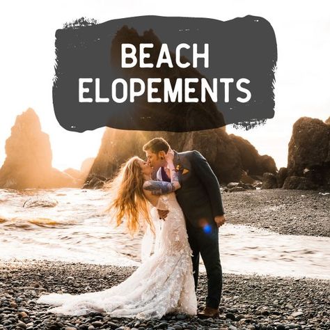 Beach Elopements | The Foxes Photography | When it comes to eloping on the beach, you're guaranteed to have beautiful photos. The contrast of the shoreline against the glassy water creates a beautiful backdrop for your wedding photos or your elopement photos. Explore beach elopement inspiraiton: https://thefoxesphotography.com/?s=beach Simple Beach Elopement Ideas, Foxes Photography, Beach Wedding Inspiration, Elopement Photos, Beach Elopement, Beach Weddings, Beautiful Backdrops, Elopement Inspiration, Beach Wedding Dress