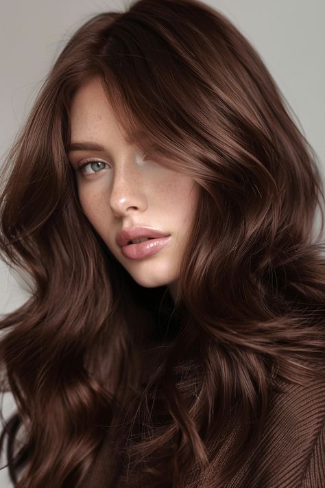 Mahogany Balayage, Brunette Tones, Mahogany Brown Hair, Mahogany Hair, Hair Color Mahogany, Natural Brown Hair, Warm Brown Hair, Brunette Red, Rambut Brunette