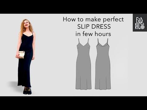 (931) Make the perfect slip dress in few hours - YouTube Bias Slip Dress Pattern, Diy Slip Dress Pattern, Slip Dress Pattern Free, Diy Slip Dress, Slip Dress Diy, Slip Dress Sewing Pattern, Slip Dress Pattern, Dress Sewing Patterns Free, Dress Paris