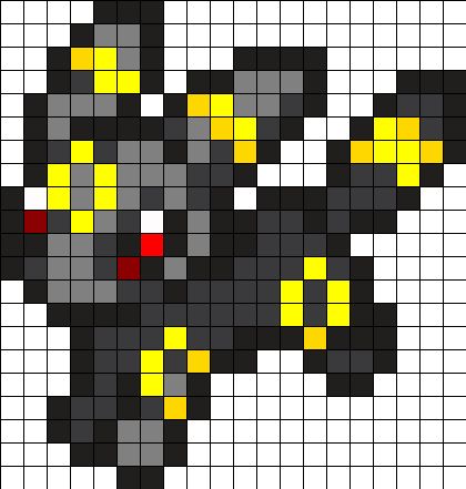 Umbreon Perler, Grille Pixel Art, Perler Bead Pokemon Patterns, Image Pixel Art, Pokemon Pixel Art, Modele Pixel Art, Pokemon Cross Stitch, Pokemon Bead, Pokemon Perler