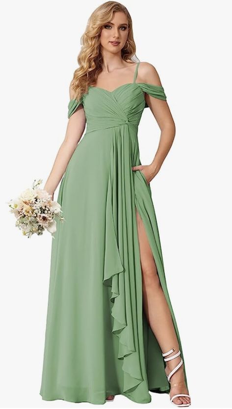 Sage green formal dress