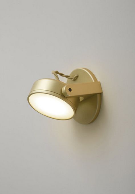 Rich Brilliant Willing, RBW, Monocle wall lamp, flat lens Rich Brilliant Willing, Sconces Living Room, Brass Interior, Vintage Wall Sconces, Led Light Design, Anodised Aluminium, Lighting Concepts, Lighting Trends, Unique Lighting