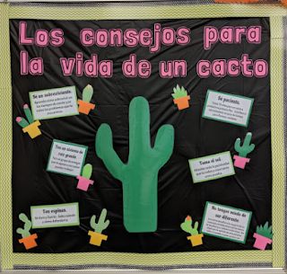 Spanish Bulletin Board Cactus Life Tips #spanish #espanol #bulletinboard #idea #creative #school #education #classroom #decor Spanish Class Bulletin Board Ideas, Spanish Class Bulletin Boards, Spanish Bulletin Board Ideas, Spanish Classroom Bulletin Boards, Spanish Bulletin Boards, Spanish Classroom Decor, Class Bulletin Boards, Spanish Classroom Activities, World Language Classroom