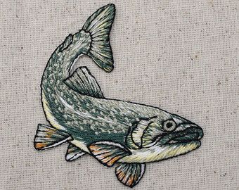 Embroidered Fish, Fish Embroidery, Iron On Embroidery, Iron On Embroidered Patches, Sewing Embellishments, Thread Painting, Iron On Applique, Fish Painting, Embroidery Craft