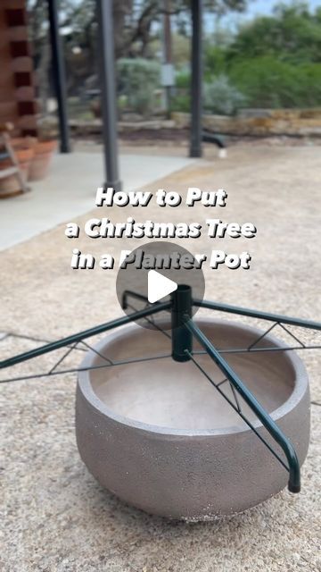 516 likes, 4 comments - thecabinista on November 25, 2023: "DIY Christmas Tree Stand for Planter Pot 🌲 How to put a Christmas Tree in a planter 🪣🎄🔧 Supplies needed: PVC pipe Plastic bucket Pipe cutter Quikrete Measure and Cut PVC Pipe: Measure the base of your Christmas tree trunk. Prepare the Bucket: Choose a sturdy plastic bucket or planter. It should be wider and deeper than the PVC pipe. Mix Quikrete: Follow the instructions on the Quikrete package to mix the concrete. It should ha Christmas Tree In Planter Outside, Planter For Christmas Tree, Christmas Tree Stands Diy, Christmas Tree Pot Ideas, Christmas Tree Base Diy, Christmas Tree Containers Ideas, Christmas Tree Planter Ideas, Diy Christmas Tree Base, Diy Tree Stand