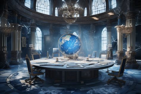 Council Room, Fantasy Headquarters, Fantasy Armoury Room, Council Room Concept Art, Fantasy Court Room, Fantasy Council Room, Fantasy Meeting Room, Meeting Room Fantasy Art, Council Room Fantasy Art