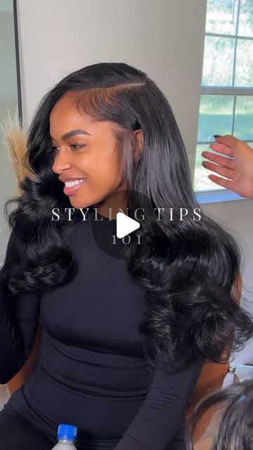 A.M. HAIR on Instagram: "Full hair is every woman’s dream and listen to how you can achieve it with your extensions 😊👆🏽  Did you also know that the amount of bundles you use (specifically with sew-ins/quickweaves) depends on the circumference of your head? For example, the client in the video has a 21” circumference so she can definitely achieve fullness with using only 3 bundles.   Anyone with an average size, 22” circumference or larger may need 4+ bundles to achieve the fullness desired 🥰   Service details: Sew in w/ 22,22,22”  Jet Black x Deep Side Part   #atlantawiginstalls #atlsewins  #dmvsewins #dmvwigs #dmvhairstylists #dmvhair #atlhair #charlottehairstylist #atlhairstylist #atlwigs #customwig #customunits #lahair #dmvhairsalon #lahairstylist #houstonhairstylist #nycwigs #newyo Side Parting Weave, Off Center Part Hairstyles, Side Part Sew In Braid Pattern, Jet Black Sew In, Deep Side Part Sew In, Side Part Sew In, Sew In Side Part, Sew In Braid Pattern, Center Part Hairstyles