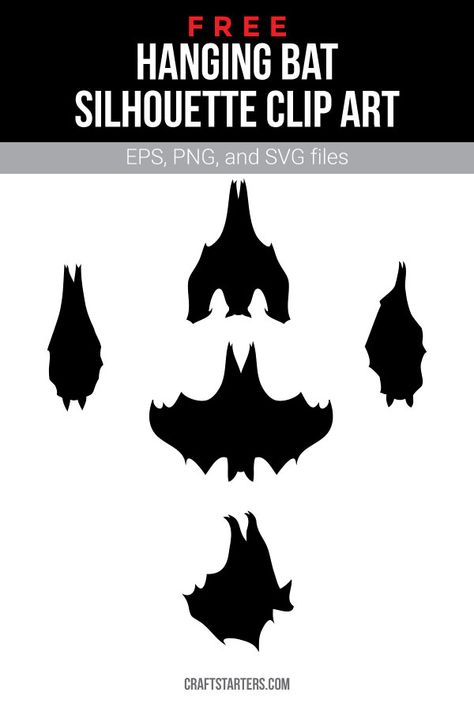 Hanging Bat Silhouette, Bat Hanging Upside Down Drawing, Bat Silhouette Templates, Hanging Bat Drawing, Bat Sillouhette, Bat Clip Art, Bat Printable, Hanging Bats, Bat Hanging