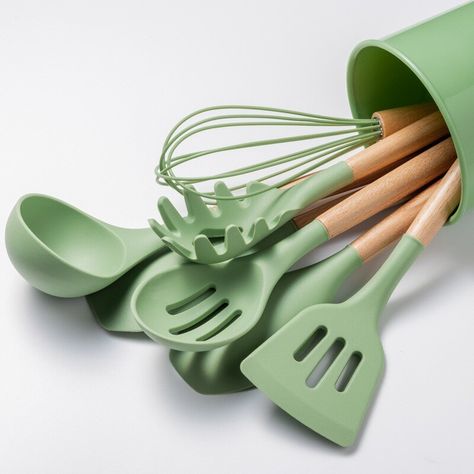 Smarter Shopping, Better Living! Aliexpress.com Silicone Kitchenware, Kitchen Tool Set, Slotted Spoons, Silicon Utensils, Food Clips, Fruit Storage, Kitchen Bowls, Oil Brush, Cooking Utensils Set