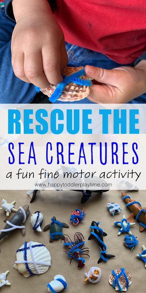 30+ Rescue Mission Toddler Activities - HAPPY TODDLER PLAYTIME 2s Classroom, Ocean Activities Preschool, Classroom Designs, Ocean Theme Preschool, Sea Activities, Fine Motor Activity, Fine Motor Activities For Kids, Nursery Activities, Ocean Activities