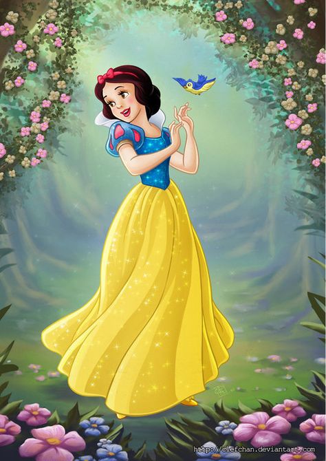 Snow White, Disney, Flowers, Beauty, White