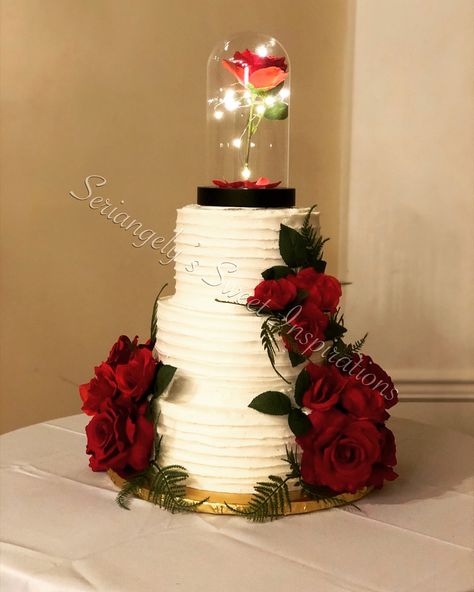 Beauty And The Beast 21st Birthday, Beauty And The Beast Wedding Cake Topper, Beauty And The Beast Wedding Cake Ideas, Beauty And The Beast Quinceanera Cake, Beauty And The Beast Cakes, Quinceañera Planning, Beauty And The Beast Wedding Cake, Fantasy Wedding Theme, Beauty And The Beast Quince