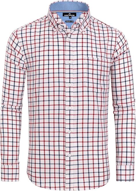 Limited time deal $21.59 (10% Off)(List price: $23.99) Alimens & Gentle Men's Plaid Button Down Shirts Cotton Long Sleeve Dress Shirts Regular Fit Gingham Shirts Plaid Shirt With Dress, Red Gingham Shirt, Long Sleeve Dress Shirts, Casual Plaid Shirt, Long Sleeve Cotton Dress, Gingham Shirt, Plaid Dress Shirt, Men's Button Down Shirt, Long Sleeve Plaid Shirt