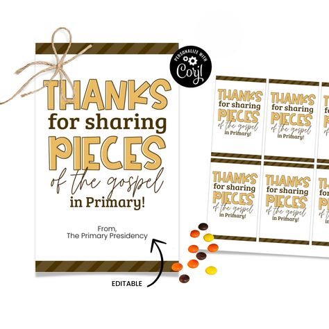 Lds Primary Teacher Training Invitation, Lds Primary Teacher Appreciation Gifts Free Printables, Primary Thank You Gifts, Lds Teacher Appreciation Primary, Primary Teacher Birthday Gift Ideas, Primary Teacher Thank You Gifts, Lds Primary Teacher Training, Primary Teacher Thank You, Primary Teacher Gifts Lds