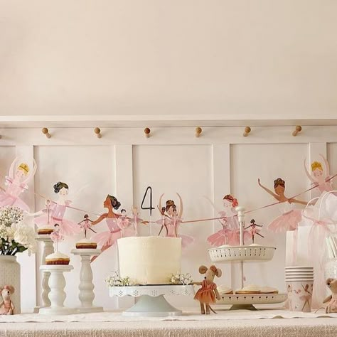 Little Gatherer on Instagram: "The sweetest party setup 🩰 find our amazing range of Meri Meri party decorations online now! From dinosaurs to dogs, ballerinas and fairy’s! There is so much to choose from 🤍✨ x" Meri Meri Ballerina Party, Meri Meri Ballerina, Tutu Cute Birthday, Ballet Cakes, Meri Meri Party, Ballet Birthday Party, Ballerina Princess, Ballerina Birthday Party, Ballet Birthday