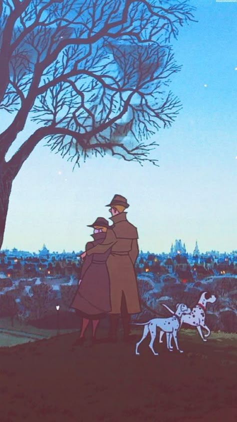 Disney Amor, Disney Mignon, Animation Disney, 101 Dalmations, Vintage Cartoons, Images Disney, Karakter Disney, Beautiful Scenes, Film Disney