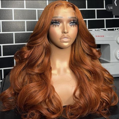 Fall Inspired Wig, Yellow Lace Front Wig Black Women, Orange Ginger Lace Front Wig, Orange Human Hair Wig, Beyonce Lace Front Wigs, Frontal Wig Body Wave, Ombre Wigs, Brown Wig, Headband Wigs