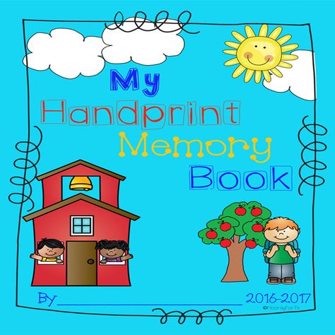 Little Learning Store Handprint Book Preschool, Handprint Memory Book, Transitional Kindergarten Classroom, Preschool Memory Book, Transitional Kindergarten, Apple Activities, Pre K Activities, Handprint Crafts, Handprint Art