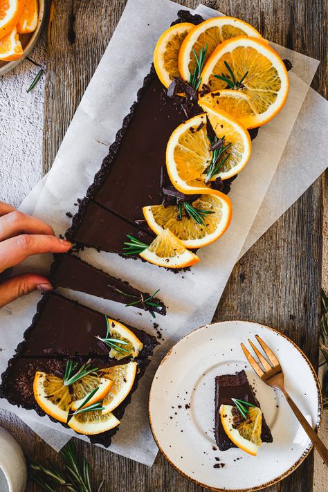 Chocolate Orange Tart, Chocolate Orange Ganache, Chocolate And Orange Tart, Orange Tart, Salted Caramel Tart, Chocolate Tarts Recipe, Orange Dessert, Classic French Desserts, Caramel Tart