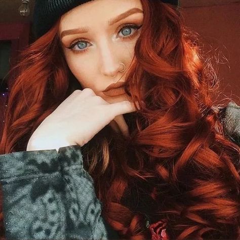 Copper red hair