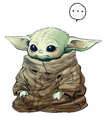 Grogu Fanart, Yoda Sticker, Yoda Art, Mandalorian Grogu, Star Wars Love, Rey Star Wars, Star Wars Film, Star Wars Images, Pinturas Disney