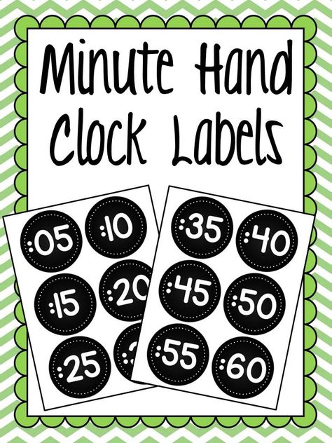 FREEBIE: Minute Hand Clock Labels Add these free chalkboard labels to your classroom clock so that students are able to quickly see what time the minute hand is on! Third Grade Literacy, Classroom Clock, Beach Theme Classroom, Hand Clock, Chalkboard Classroom, Clock Labels, Classroom Organization Elementary, 7th Grade Ela, Diy Back To School