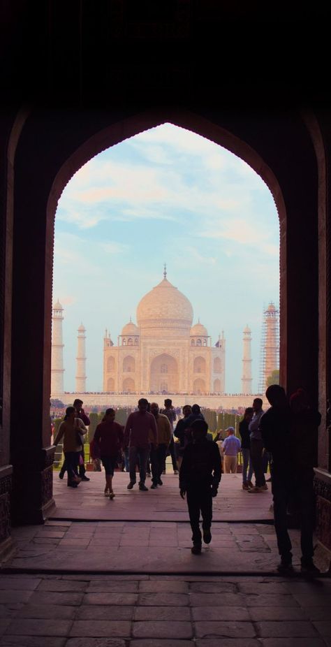 The Taj Mahal in Agra, India — #TajMahal #Agra #India Glass Etching Designs, Agra Fort, Mughal Architecture, Guitar Photography, The Taj Mahal, Agra India, Blue Wallpaper Iphone, Unique Travel, Friend Poses Photography