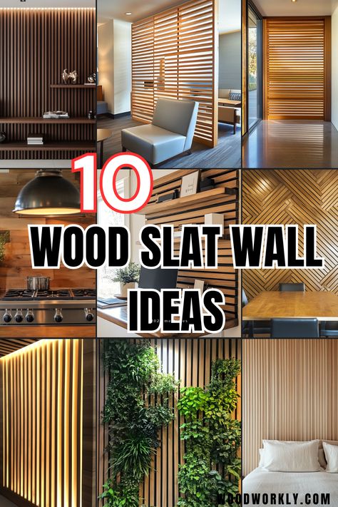 Looking for wood slat wall inspiration? Discover creative and stylish designs that bring warmth, texture, and elegance to any room. Click for design ideas! #WoodSlatWall #InteriorDesign #HomeDecor #DIYProjects #Woodworking White Wood Panel Walls Living Room, Wood Accent Wall And Ceiling, Slat Fireplace Surround, Decorative Wood Walls Living Room, Interior Wood Walls Ideas, Slatted Wood Accent Wall, Wood Slat Wall Kitchen Island, Wood Panelling In Kitchen, Woodslatwall Living Room