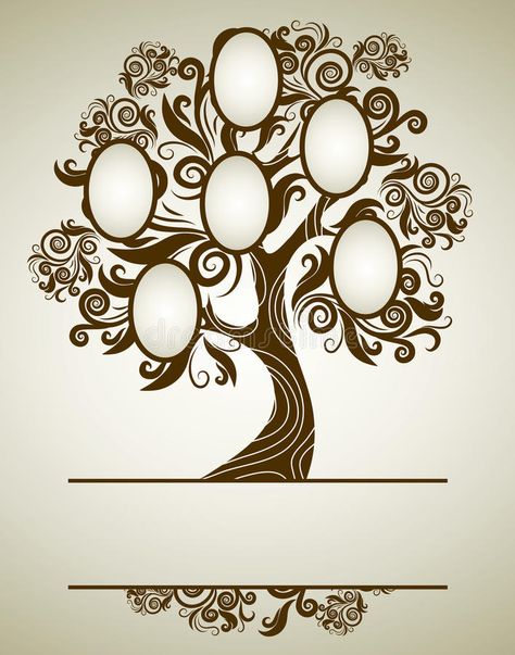 Download Vector Family Tree Design With Frames Stock Vector - Illustration: 16066316 Family Tree Background, Family Tree Design, Family Tree Clipart, Family Tree Picture Frames, Family Tree With Pictures, Illustration Family, Family Tree Designs, Text Illustration, Family Tree Art