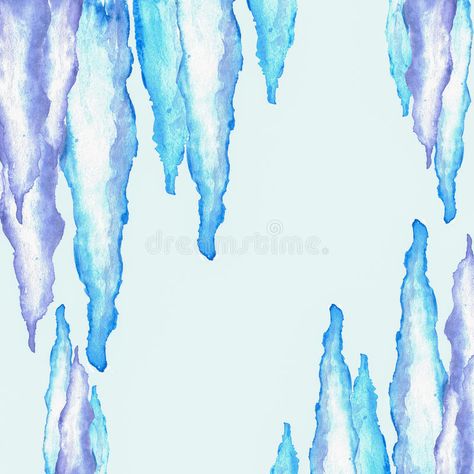 Icicles Drawing, Winter Windows, Ice Drawing, Art Mediums, Christmas Illustrations, Painted Background, Winter Background, Background Blue, Light Background