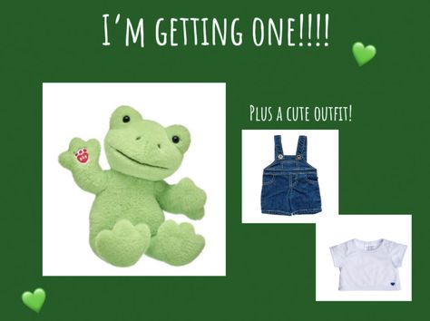 Cutest Build A Bear, Build A Bear Frog Name Ideas, Build A Bear Frog Outfits, Lola Aesthetic, Build A Bear Frog, Frog Art, Cute Stuffed Animals, Build A Bear, Stuffed Animals