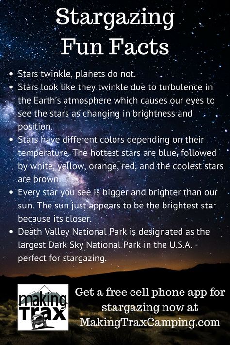 Stargazing fun facts for camping with info for free cell phone stargazing app. Moon Facts Astrology, Telescope Night Sky, Stars Information, Cosmos Facts, Facts About Stars, Stars Facts, Random Science Facts, Facts About The Moon, Planet Facts