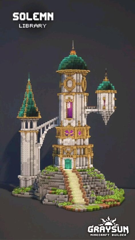 Minecraft Building Designs, Minecraft Kingdom, Minecraft Steampunk, Rumah Minecraft Sederhana, Minecraft Mansion, Minecraft Structures, Bangunan Minecraft, Minecraft House Plans, Minecraft Cottage